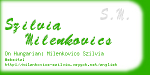 szilvia milenkovics business card